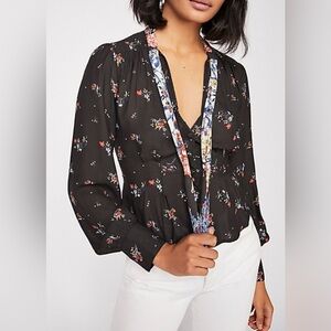 Free People Georgia Peach Blouse Size XS